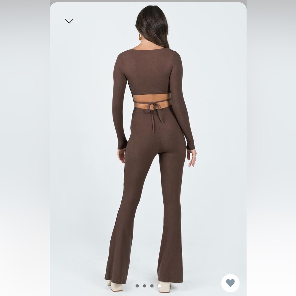 Princess Polly brown jumpsuit size 4 worn once